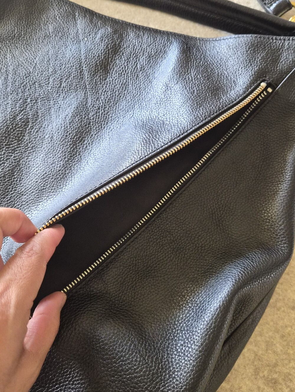 Rebecca Minkoff Moto Leather, Double Zip Hobo Shoulder Bag - Picture 9 of 11